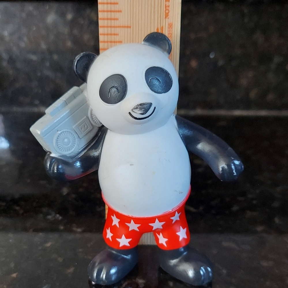 Red and White Figure Panda Toy/Cake Topper
